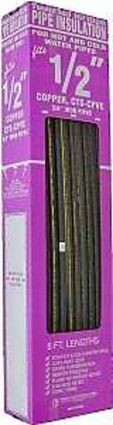 Quick R Products 30581T Pipe Insulation 5/8X6F 1-3/8 Inch Charcoal