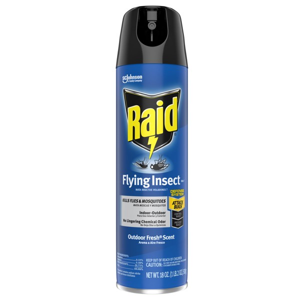 RAID 81666 Flying Insect Killer 15 Oz Opaque Liquid Spray Function