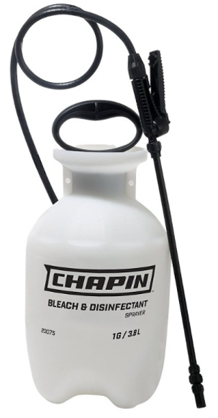 Chapin MFG 20075 Bleach Sprayer 1 Gal Capacity for Cleaning and Remediation