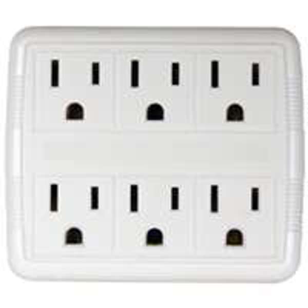 POWERZONE OR801011 Power Tap 6-Outlet 125V White