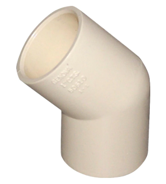 NIBCO INC T00080D 45 Degree Slip Pipe Elbow 1/2 In Schedule 40 CPVC
