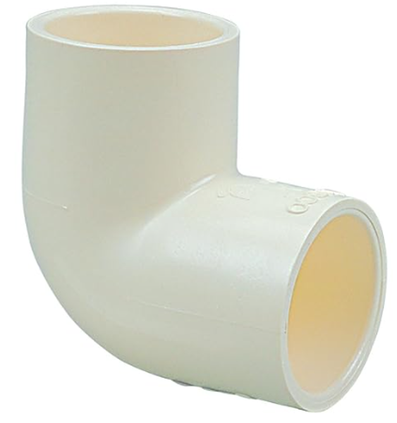 NIBCO INC T00100D 90 Degree Elbow Pipe 1/2 In Female x Solvent Weld Schedule 40 140 PSI Pressure CPVC