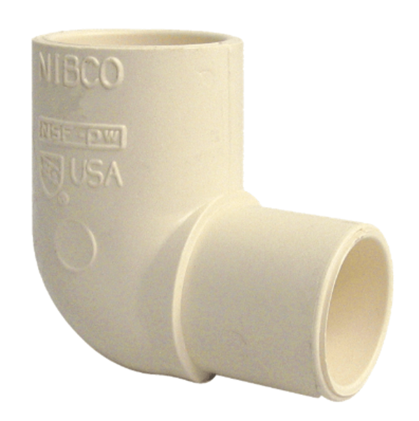 NIBCO INC T00140D 90 Degree Elbow Pipe 3/4 In Schedule 40 CPVC Street Slip x Spigot