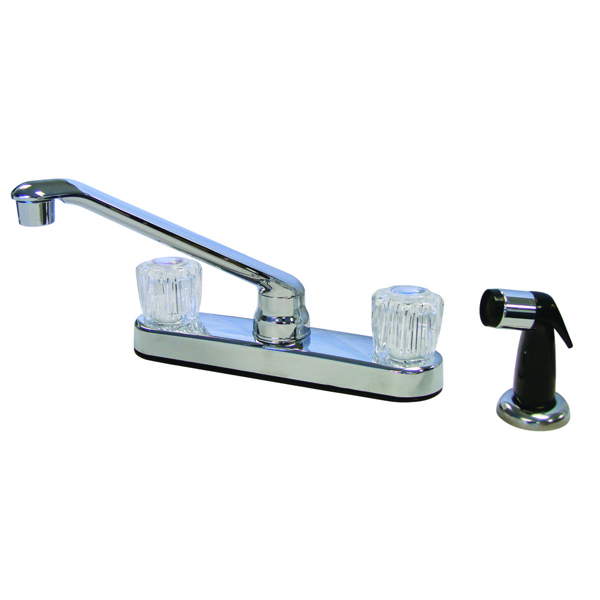 B&K Faucets 122-028RP 2 Handle Washerless Kitchen Faucet Polished Chrome