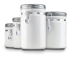 03922L20 Canister Set 4Pc White