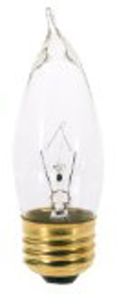 Satco S3764 Clear Incandescent Light Bulb 25 Watts 210 Lumens Medium Base 1500 Average Rated Hours
