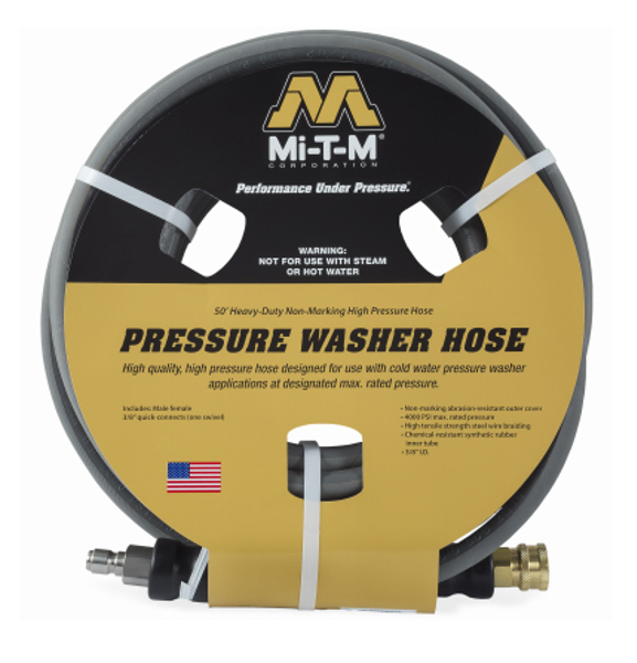 MI-T-M CORPORATION AW-0851-0338/0007 Hose 3/8 In 50 Ft Replacement Pressure Washer Hose