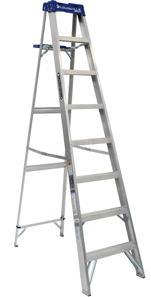 Louisville Ladder AS2108 8 Ft Aluminum Step Ladder 7 Steps