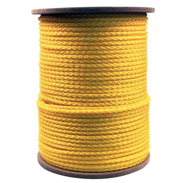 MIBRO 300551 Polypropylene Rope 1 Ft Length 3/4 In Yellow 1000 Safe Weight Load Floats