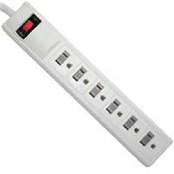 POWERZONE F06027 Safety Extension Cord 6 Outlet 8 Ft