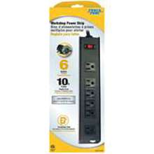 OR801120 Strip 6 Outlet 10 Cord Metal