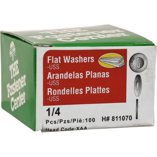 Hillman Group 811070 Galvanized Flat Washer 1/4 In USS (Wide Pattern)