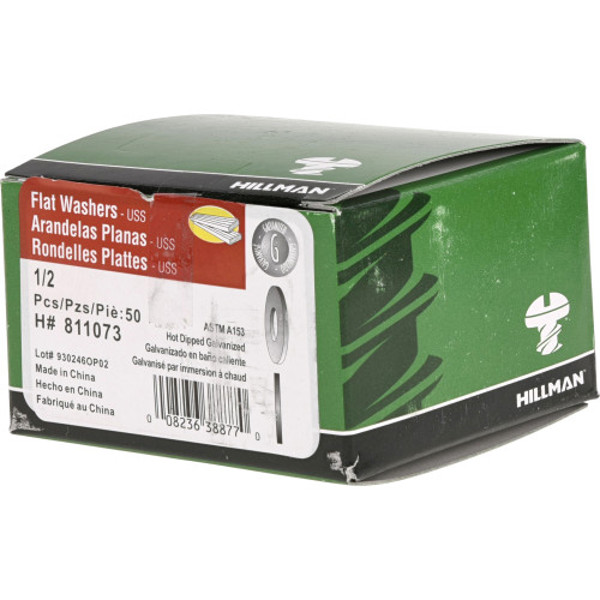 Hillman Group 811073 Flat Washer 1/2 In Galvanized USS Wide Pattern