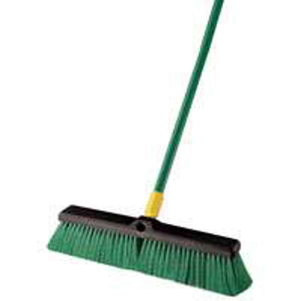 Quickie Manufacturing 00528 Push Broom 18 In Indoor and Outdoor Green