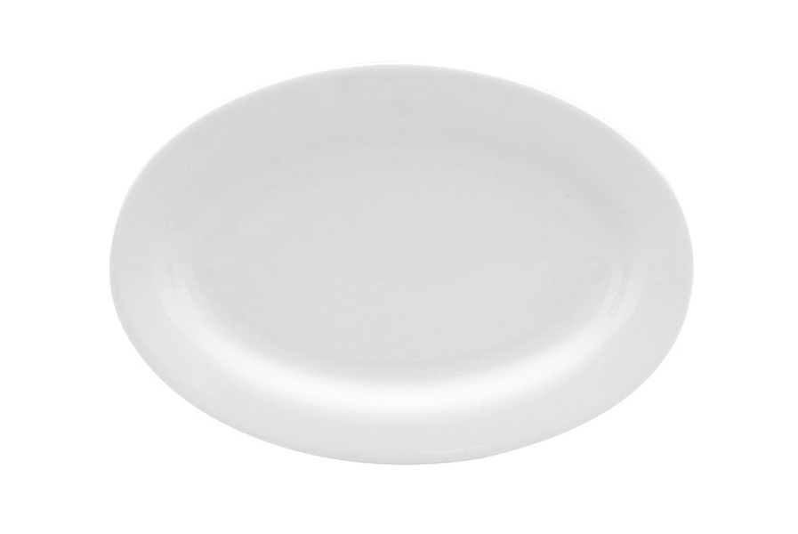Red Vanilla TC000-716 Oval Serving Platter 16 In Pure Vanilla White