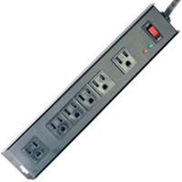 POWERZONE OR802135 Surge Protector 6 Outlet 1150 Joules Metal