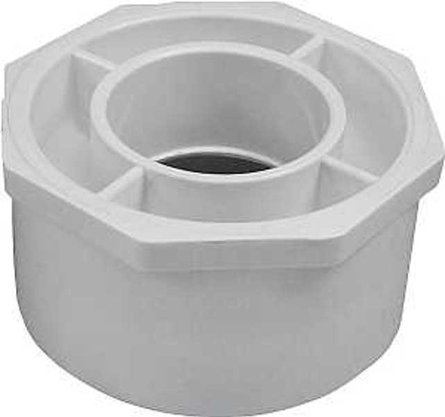 Genova Products 437420 Schedule 40 PVC Reducer Bushing 4X Spigot by Slip White