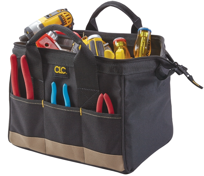 HULTAFORS 1161 Big Mouth Tool Bag 12 Pocket Polyester Black/Blue