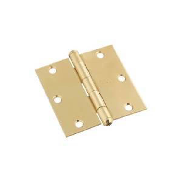 National Hardware N195-685 Square Hinge Corner Door 3.5 In 25 Lb Brass 2 Each