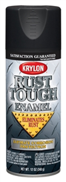 KRYLON 3M K09218007 Flat Paint Spray 12 Oz Black Preventative Rust
