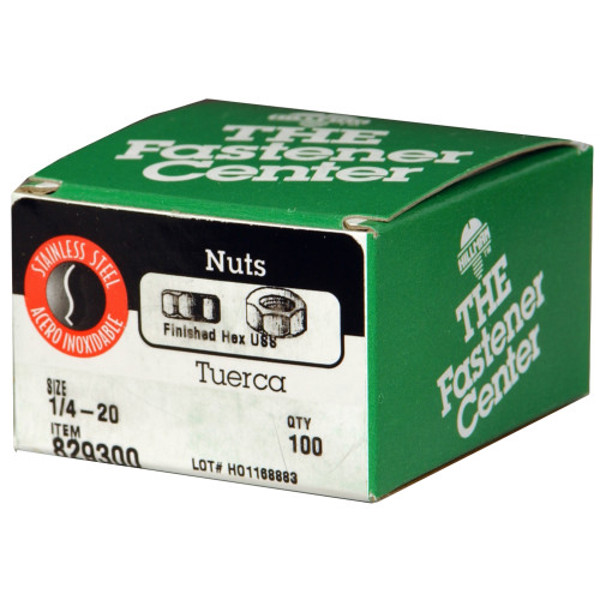 Hillman Group 829300 Hex Finished Nut 1/4-20 Coarse and Fine Thread