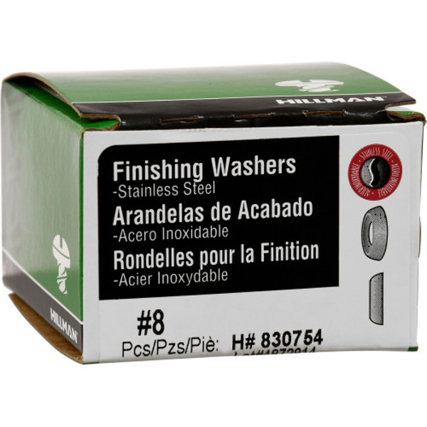 Hillman Group 830754 Countersunk Washer #8 Finish