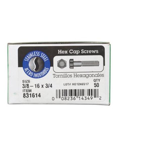 Hillman Group 831614 Hex Cap Screw 3/8-16 X 3/4 Coarse Thread
