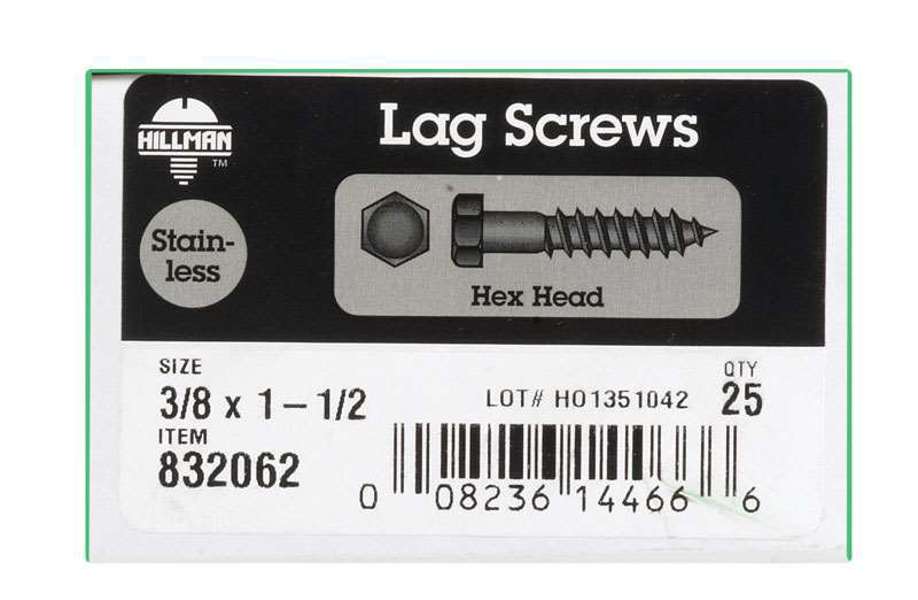 Hillman Group 832062 Hex Lag Screw 3/8 X 1-1/2