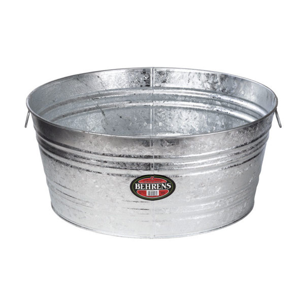 Behrens Manufacturing 2 Wash Tub Round Water Tank 14 Gal Galvanized Steel