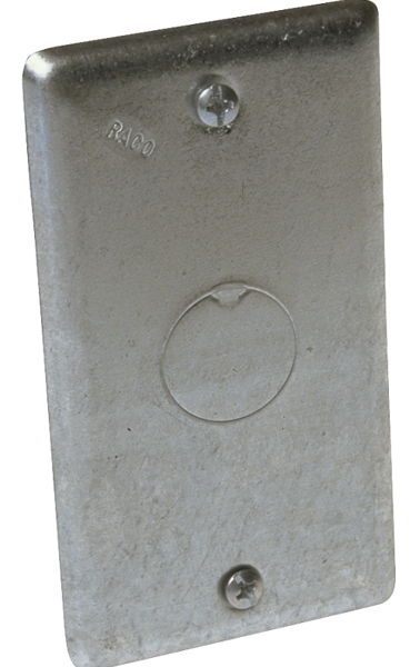 RACO 861 Utility Box Cover 4-3/16 In x 2-5/16 In x 1/8 In Gray Steel