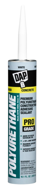 DAP INC 18810 Adhesive Sealant 10.1 Oz Cartridge White