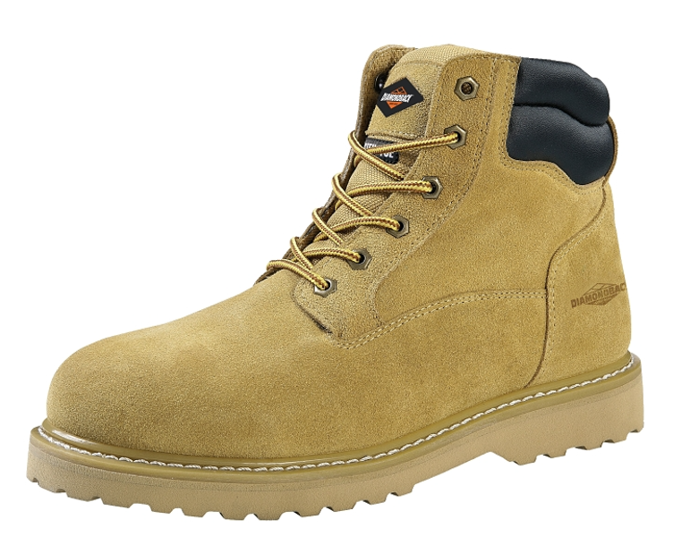 Diamondback 1-8.5 Extra Wide Lace Up Work Boots Suede Leather Size 8.5 Tan with Lining