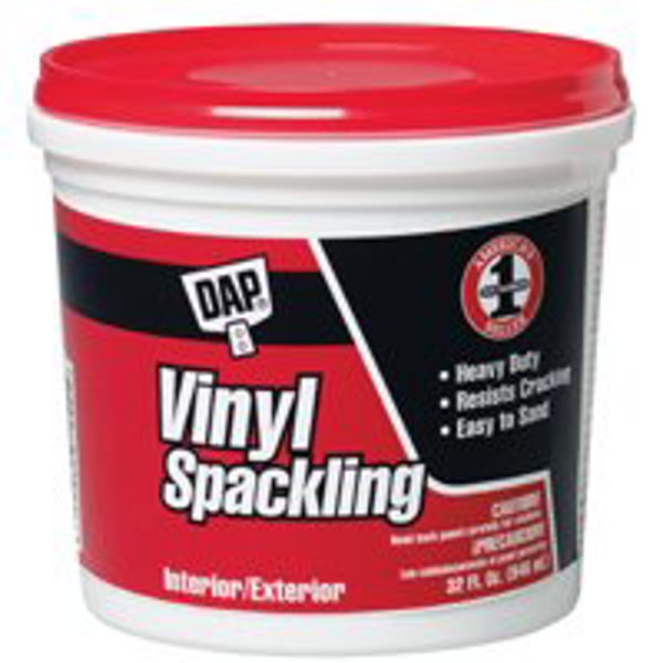 DAP INC 12132 Spackling Compound 1 Qt Heavy Duty Ready To Use White Slight Acetate Paste