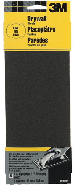 3M 9091DC Fine Sandpaper 4-3/16 In x 11 In for Drywall