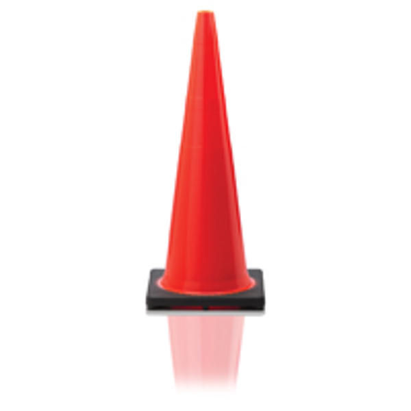 JBC SAFETY PLASTIC INC RS90045CT Safety Cone 36 In PVC Fluorescent Orange Reflectors Wide Body