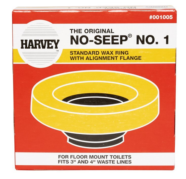 Harvey's 001005-24 Wax Ring Flange Toilet Bowl Polyethylene