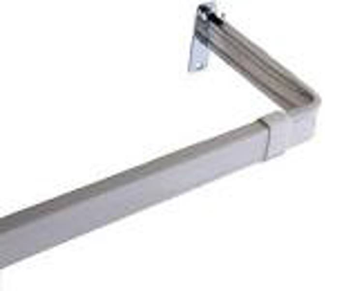 ACHIM 215 Rod Curtain 66 to 120 Single White Adjustable Curtain Rod