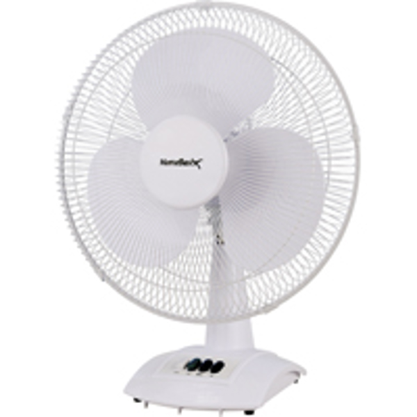 POWERZONE FT-40 Table Fan 16 In Oscillating 3 Speed 120V White