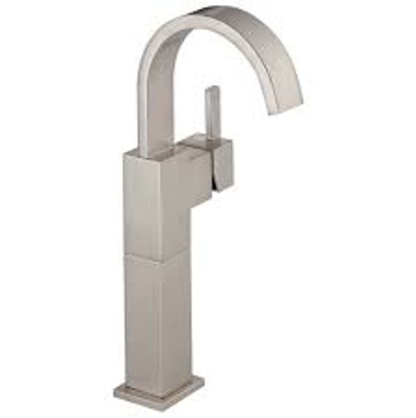 Delta Faucet 753LF-SS Single Hole Vessel Tall Lavatory Faucet Brilliance Stainless Steel