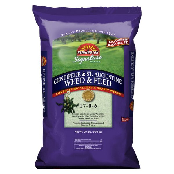 Pennington Seed 423407 Weed N Feed St Augustine Centipede Fertilizer 17-0-6