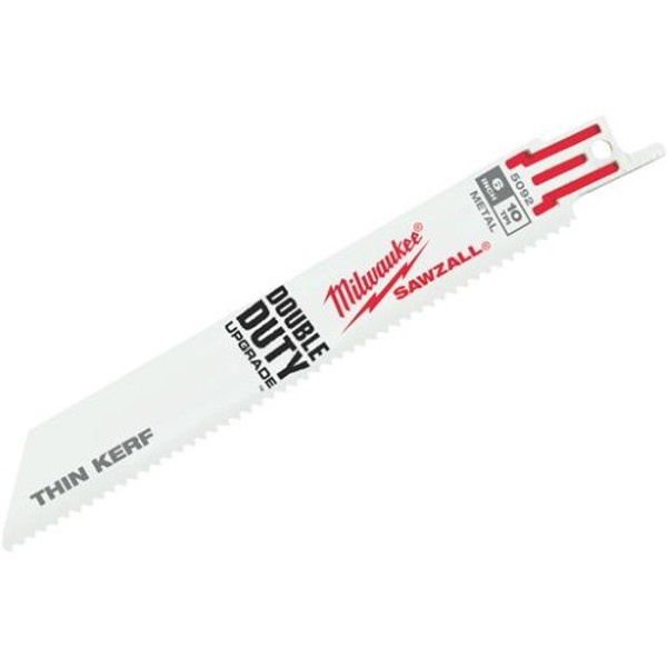 Milwaukee 48-00-5092 Sawzall Blades 5 Pack 10 TPI Thin Kerf Metal Cutting
