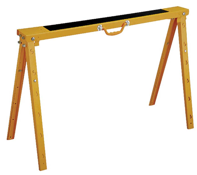 VULCAN YH-SH017 Folding Steel Sawhorse 1200 Lb Capacity 38-1/4 In Width 39.4 In Height 25-1/2 In Depth Yellow