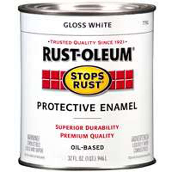 Rust-Oleum 7792504 Gloss White Enamel Paint 1 Qt White