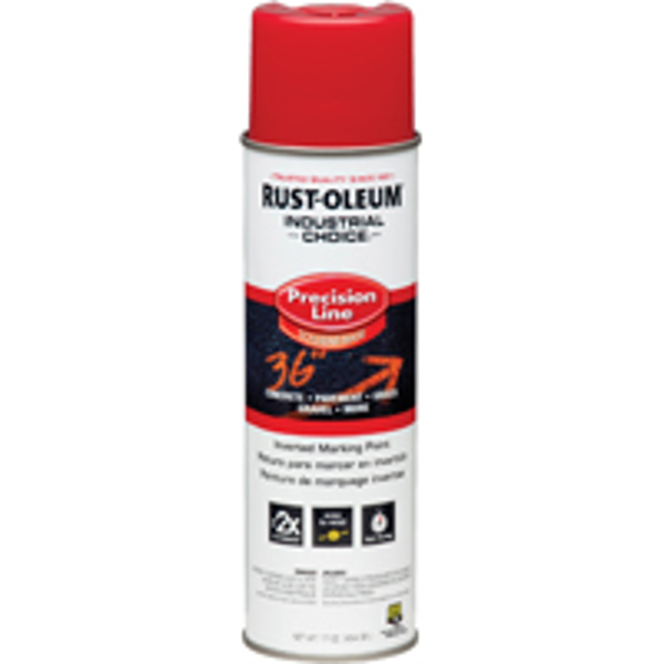 Rust-Oleum 203029 Inverted Marking Spray Paint 17 Oz Semi Gloss Red