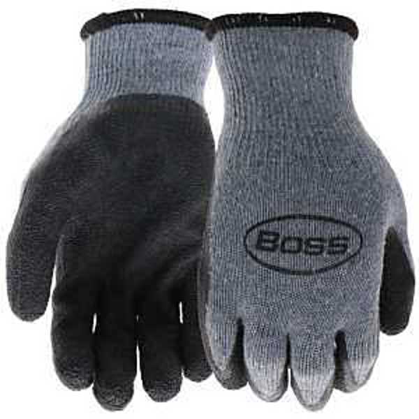BOSS MFG CO B32041-XL Slip On Cuff Gloves Large Blue Latex Coated Polyester