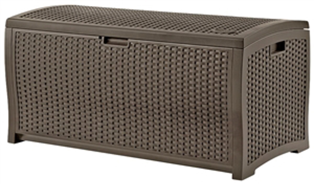 Suncast Corporation DBW9200 Large Deck Box 99 Gal Wicker Rattan