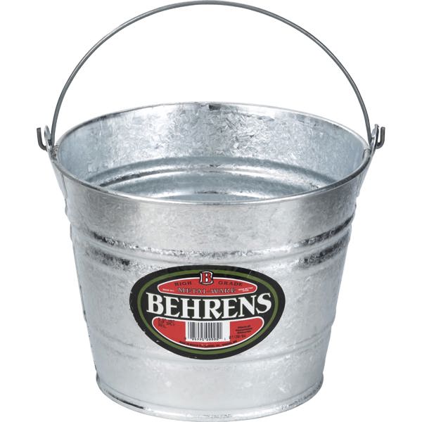 Behrens Manufacturing 1208/8 Galvanized Steel Bucket 8 Qt Capacity