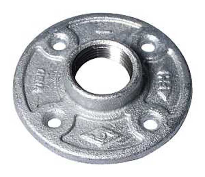 B&K Industries 511-605HN Floor Flange 1x3/8 Galvanized Pipe Malleable
