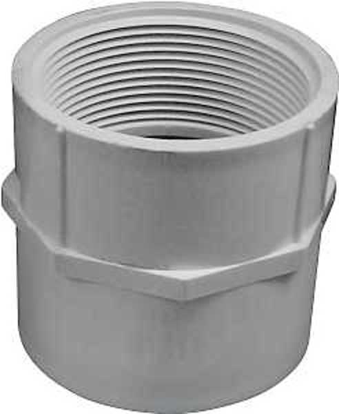 LASCO 435020 Female 2 In Slip X FIP Sch 40 Pipe Adapter