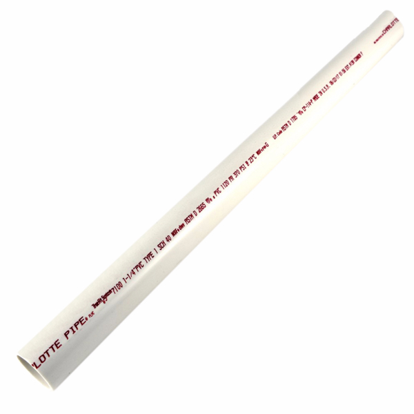 Charlotte PVC 07100 1000HC Schedule 40 Water Pipe 1-1/4 In x 5 Ft 200 Per Bundle